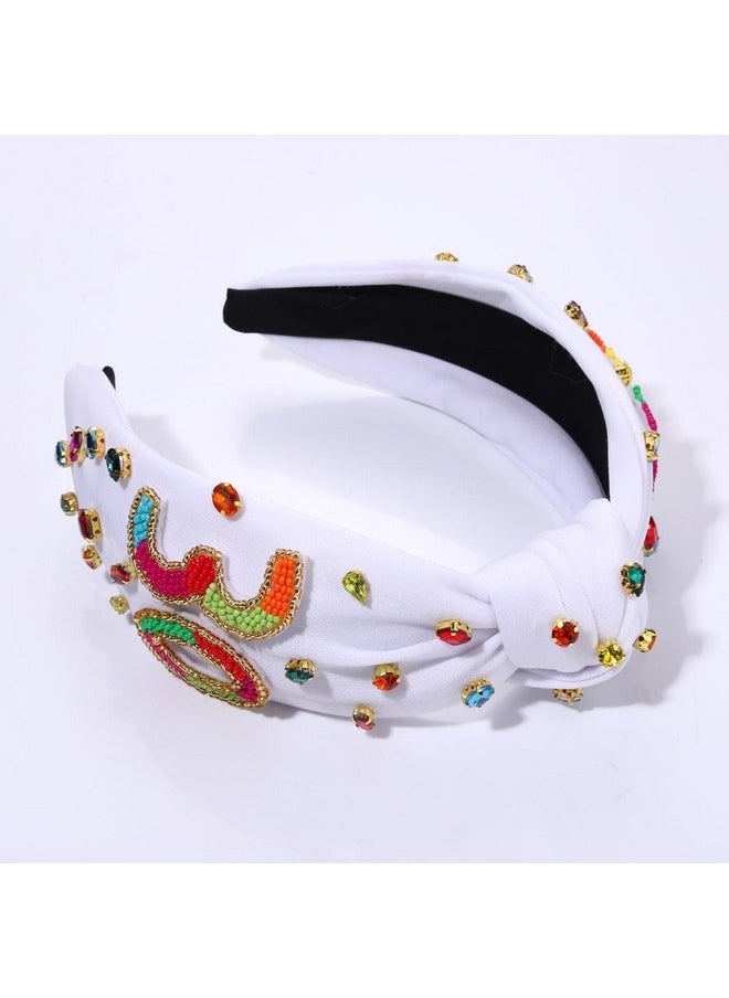 Boderier 30Th Birthday Gifts For Women Flirty 30 Birthday Headband Beaded Crystal Embellished Knotted Headband 30Th Birthday Decorations Party Accessory (30)  - Image 4