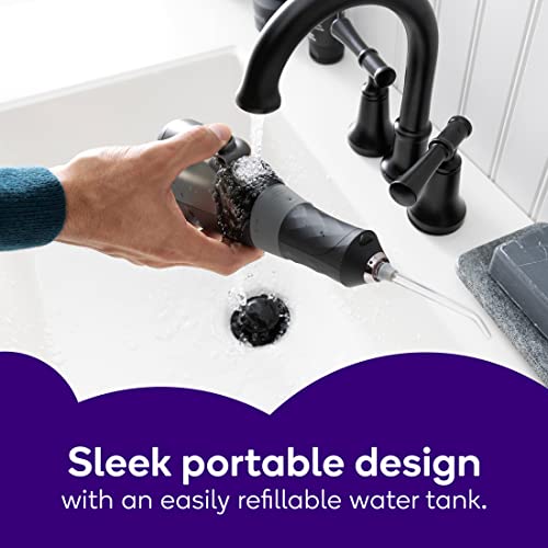 Burst Electric Water Flosser for Teeth Cleaning (3 Modes/Black) | Cordless | Plaque Removal Between Braces & Dental Work | Portable Floss | Refillable 110mL Tank - Image 5