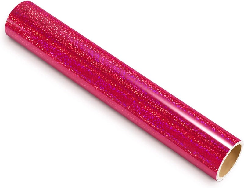 TECKWRAP Holographic Sparkle Adhesive Craft Vinyl,1ftx5ft,Fuchsia - Image 1