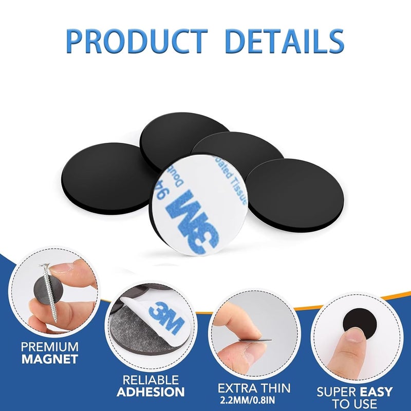 AOMAG Flexible Magnetic Tape A+B - Round Magnets Stickers with Adhesive Backing Sticky Dots with Easy Peel and Stick on Magnetic Stickers for Fridge - Sticky Magnets Tape and Strip A & B (Pack of 100) - Image 4
