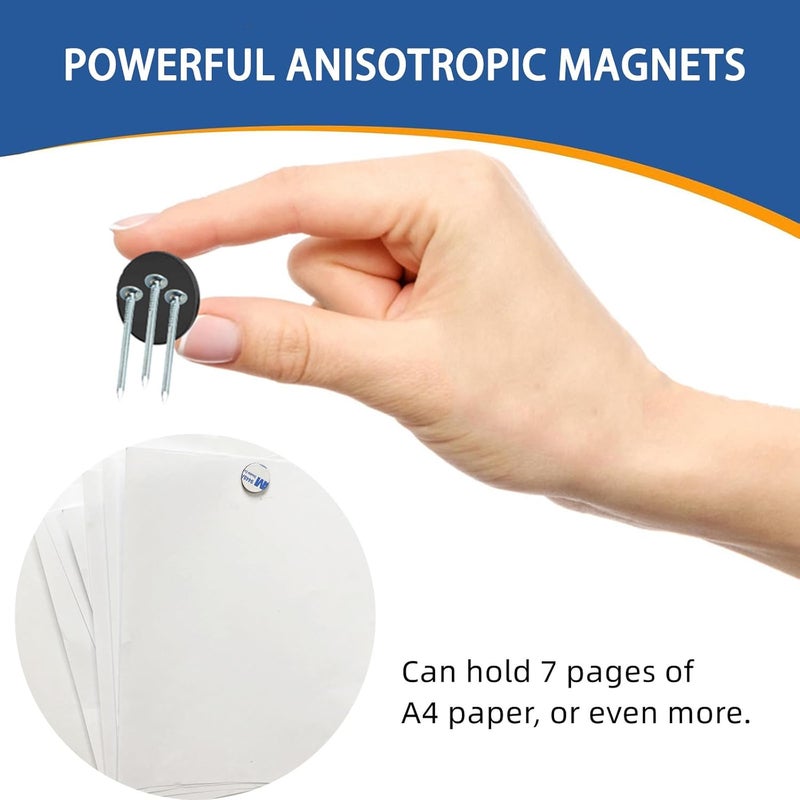 AOMAG Flexible Magnetic Tape A+B - Round Magnets Stickers with Adhesive Backing Sticky Dots with Easy Peel and Stick on Magnetic Stickers for Fridge - Sticky Magnets Tape and Strip A & B (Pack of 100) - Image 5
