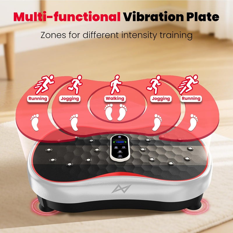 AXV Vibration Plate Fitness Platform Exercise Machine Vibrating Shaking Full Body Shaker Workout Vibrate Stand Shake Board Sport Gym for Weight Loss Fat Burner for Women Men - Image 5