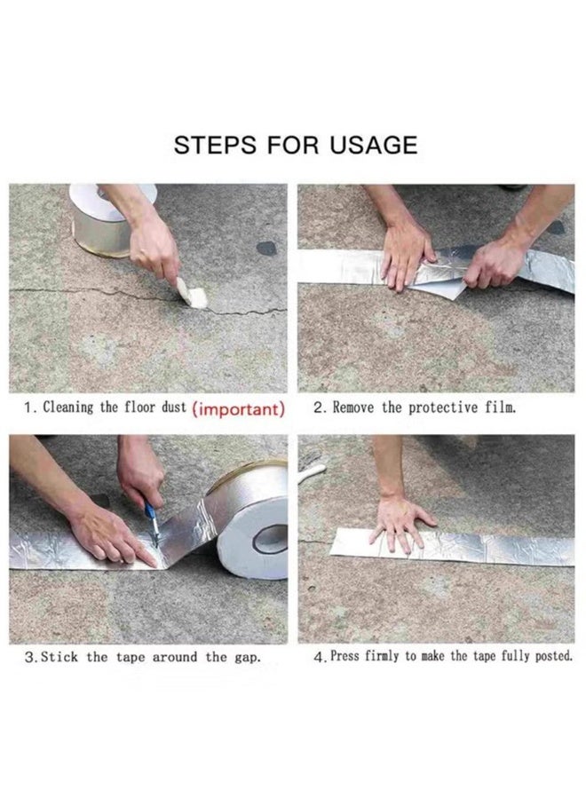 5cm*5m waterproof tape, aluminum foil tape, leak repair, waterproof tape, sealing butyl rubber tape, suitable for pipeline leakage, roof waterproof tape - Image 3