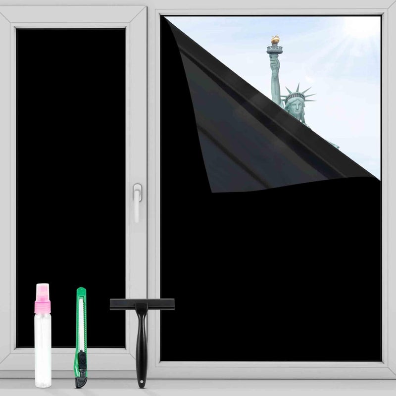 FuFin Total Blackout Window Privacy Film with Free Installation Tools - Image 1
