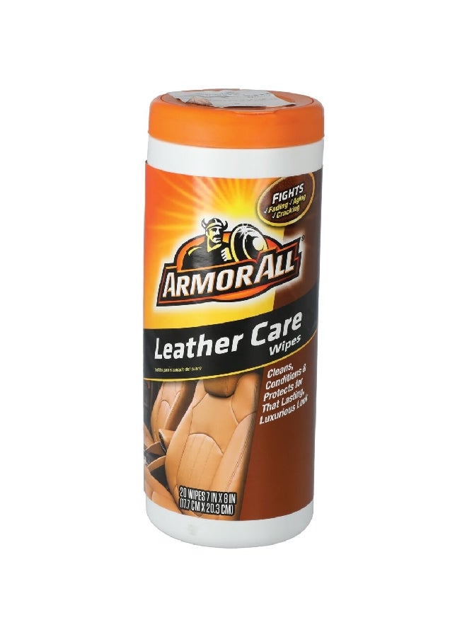 ARMOR ALL 20-Piece Leather Care Wipes Set White 7 x 8 Inch - Image 1