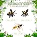 RoundFunny 20 Pcs Honey Bee Figurine Realistic Animal Bee Figurine Set Various Bees Model Fake Bees Early Educational Insect Garden Creatures Collection for Project Cake Topper Birthday - Image 4