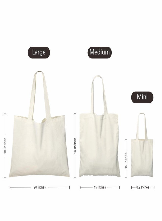 NPBAG عبوة من 25 كيسًا من أكياس التسوق القطنية الطبيعية الصغيرة من NPBAG، مقاس 8.2 بوصة × 10 بوصات، أكياس قماشية صغيرة وخفيفة الوزن مع قطعة واحدة من صفيحة التفلون PTFE - مثالية للحفلات والعطلات - Image 4