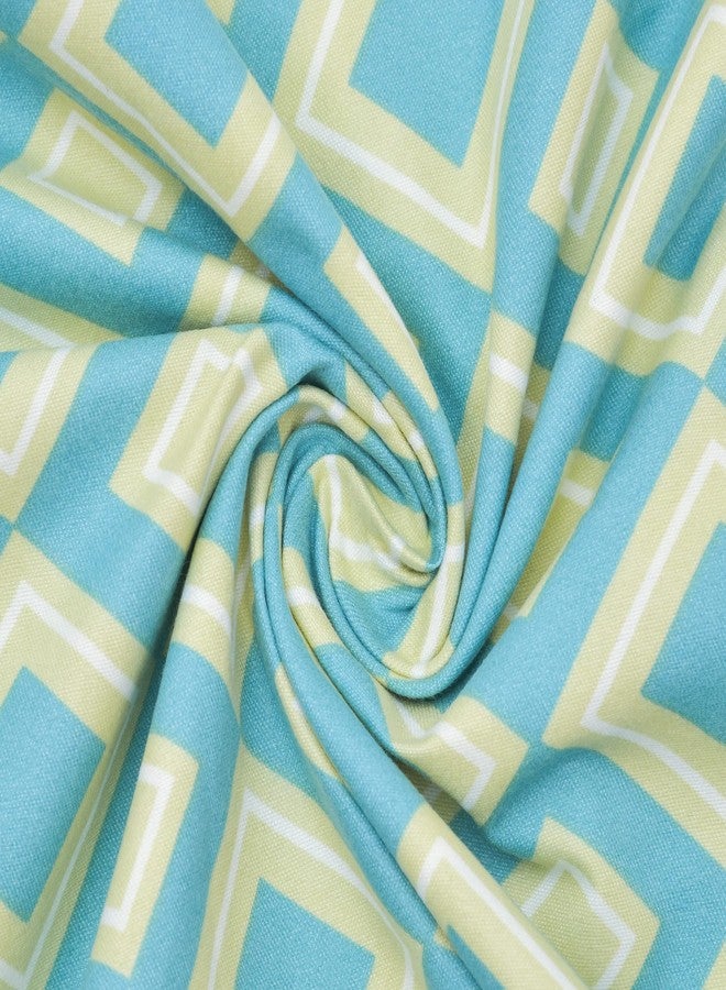 RUSTIC LINEN Super Soft Brushed Microfiber Cotton Single Bedhseet with 1 Pillow Cover,Bedsheet 60X90(Inches) Pillow Cover 17X27(Inches) Bedsheet for Single Bed (Cyan Geo, Single) - Image 4
