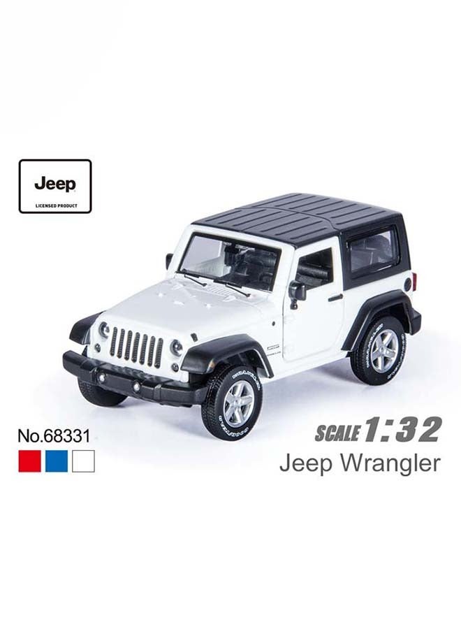D-Power جيب رانجلر أبيض | نموذج ميتال مصغر، عنصر جامع نهائي، سيارات SUV | مركبات لعب، نموذج سيارة معدنية قابلة للسحب | الحجم 1:32، للأطفال 3+  - Image 2