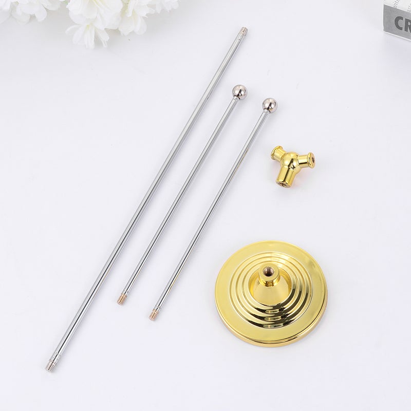 4 pcs 21x14cm Desktop Flag National Country Flag Table Flags Desk Decoration Golden Base for Home Office (Assorted Color) - Image 3