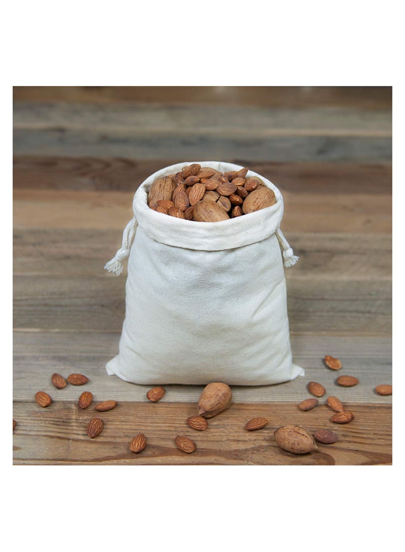 Reusable Produce Bags 12 Pack Muslin Bags with Drawstrings 20 x 25cm - Image 2