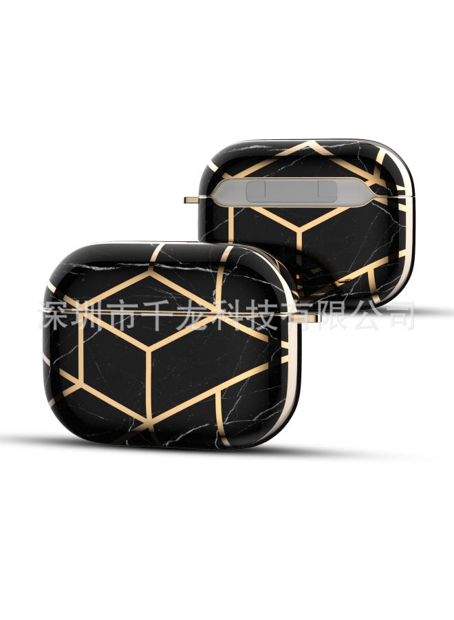Bluetooth Earphone Case Electroplated Marble Airpods Protective Case For Airpods Pro Earphone Case In Stock-Color:PM16-Applicable Model:airpods 1/2 Generation