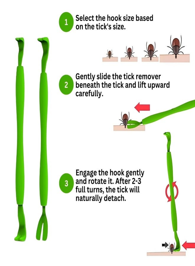 Goodscious Tick Remover Tool - Safe & Easy Tick Remover for Humans and Pets - Effective Tick Remover for Cats and Dogs - Small to XL Tick Removal Tool for Dogs - Twist & Pull Tick Removal Kit (Set of 5) - Image 5