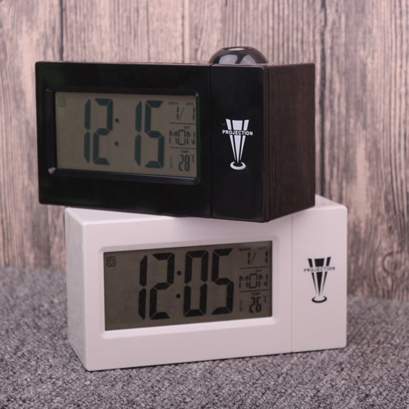 Display Alarm Clock Clock Modern Table Clock with 12/ Hours Snooze Function for Bedrooms Battery Operated (Black) - Image 4