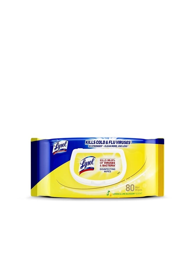 Lysol Disinfectant Handi-Pack Wipes, Multi-Surface Antibacterial Cleaning Wipes, for Disinfecting and Cleaning, Lemon and Lime Blossom, 480 Count (Pack of 6)  - Image 2