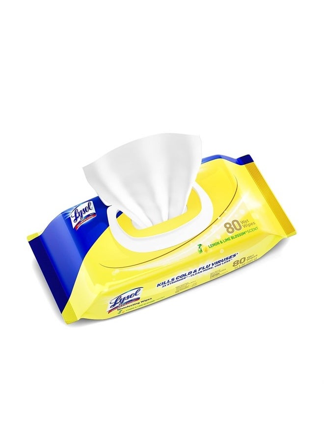 Lysol Disinfectant Handi-Pack Wipes, Multi-Surface Antibacterial Cleaning Wipes, for Disinfecting and Cleaning, Lemon and Lime Blossom, 480 Count (Pack of 6)  - Image 3