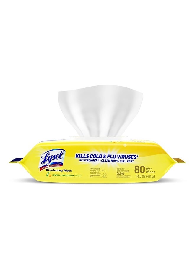 Lysol Disinfectant Handi-Pack Wipes, Multi-Surface Antibacterial Cleaning Wipes, for Disinfecting and Cleaning, Lemon and Lime Blossom, 480 Count (Pack of 6)  - Image 4