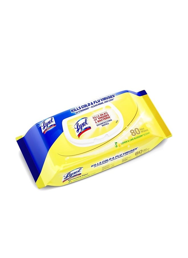 Lysol Disinfectant Handi-Pack Wipes, Multi-Surface Antibacterial Cleaning Wipes, for Disinfecting and Cleaning, Lemon and Lime Blossom, 480 Count (Pack of 6)  - Image 5