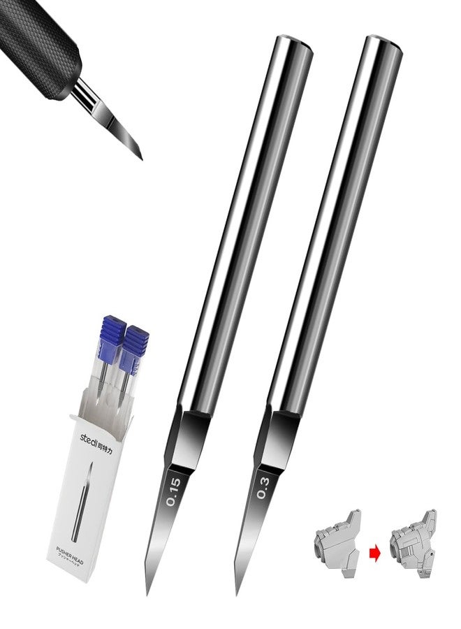 Stedi Tungsten Steel Scriber Blades - 0.15+0.3mm for Modeling Hobby, RG Scale Model, Gundam Kit, Scribing Line, Engraving, Panel Line, Resin - Replacement Blades - Image 1