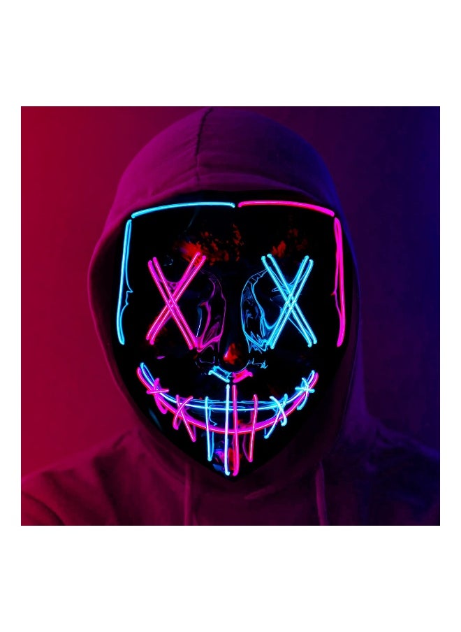 Party LED Masks,  Mask, Scary Mask, LED Lighted Face Transforming Mask, Mask Neon Horror Fun Costume Child Adult Fancy Dress for Carnivals, Masquerades and Cosplay Costume Parties  - Image 1