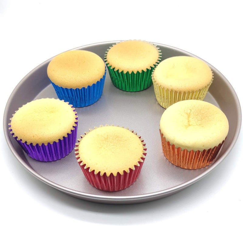 Mombake Standard Rainbow Cupcake Cases Muffin Foil Paper Baking Cups(6 Colors,120-Count) - Image 4