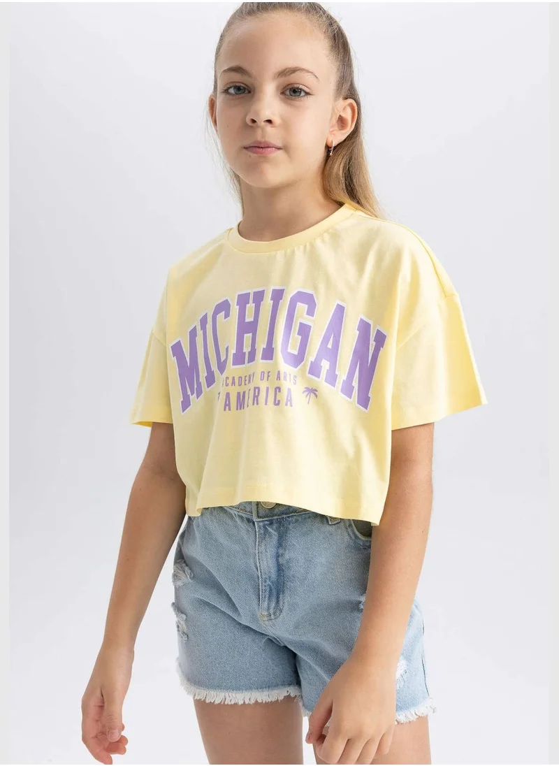 DeFacto Girl Knitted Short Sleeve Body