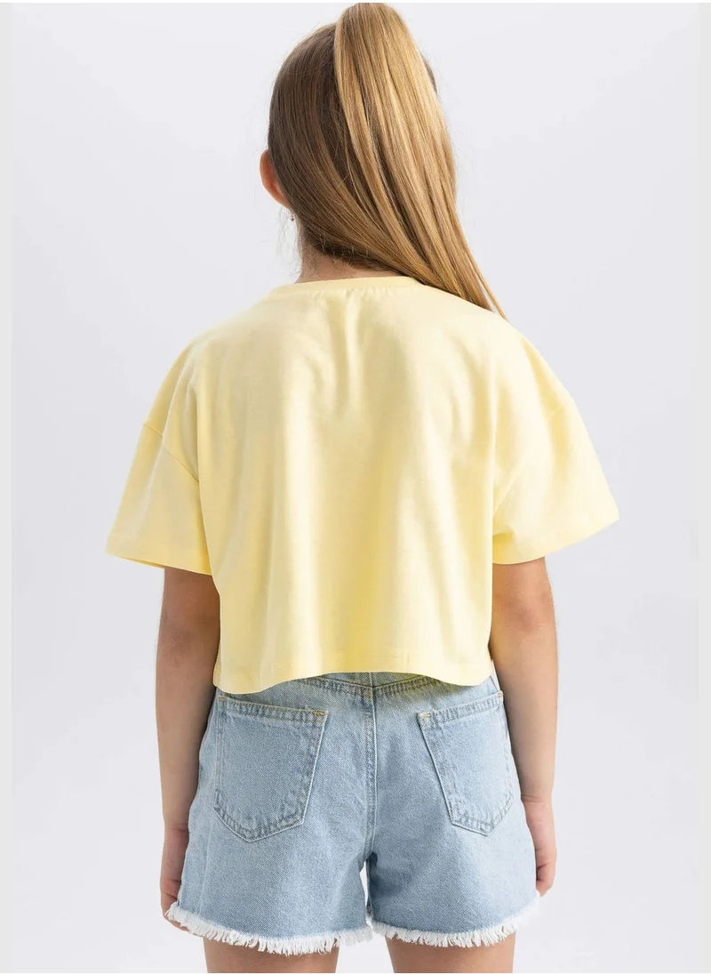 DeFacto Girl Knitted Short Sleeve Body