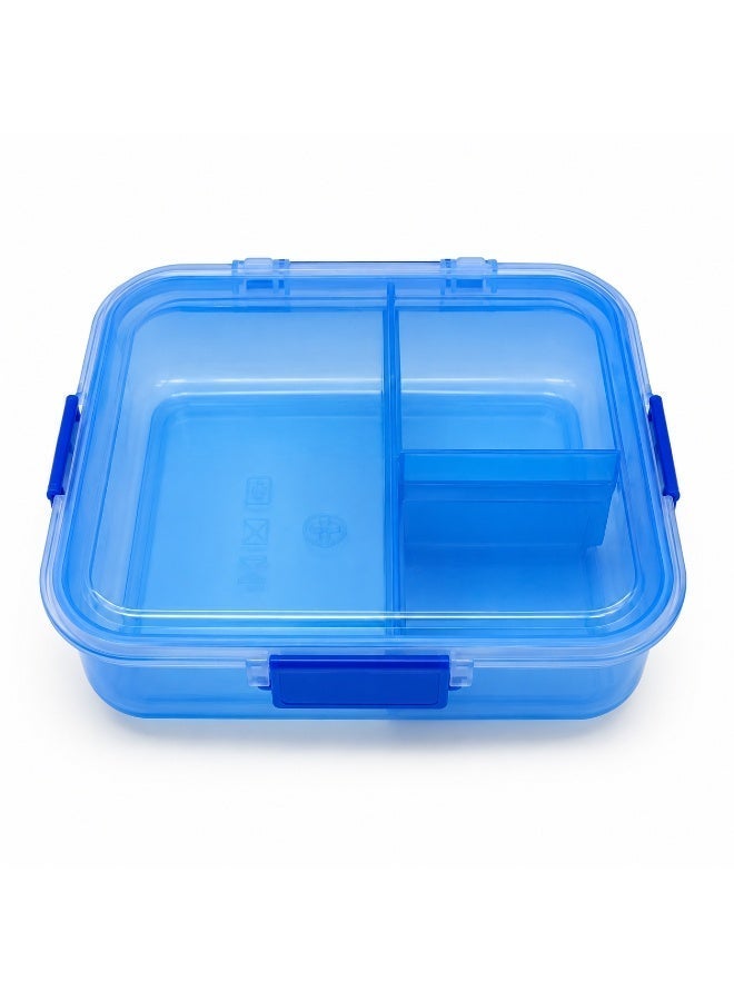 Sigma Lunch Box 2.25L blue With Spoon,Fork,Knife - Image 3