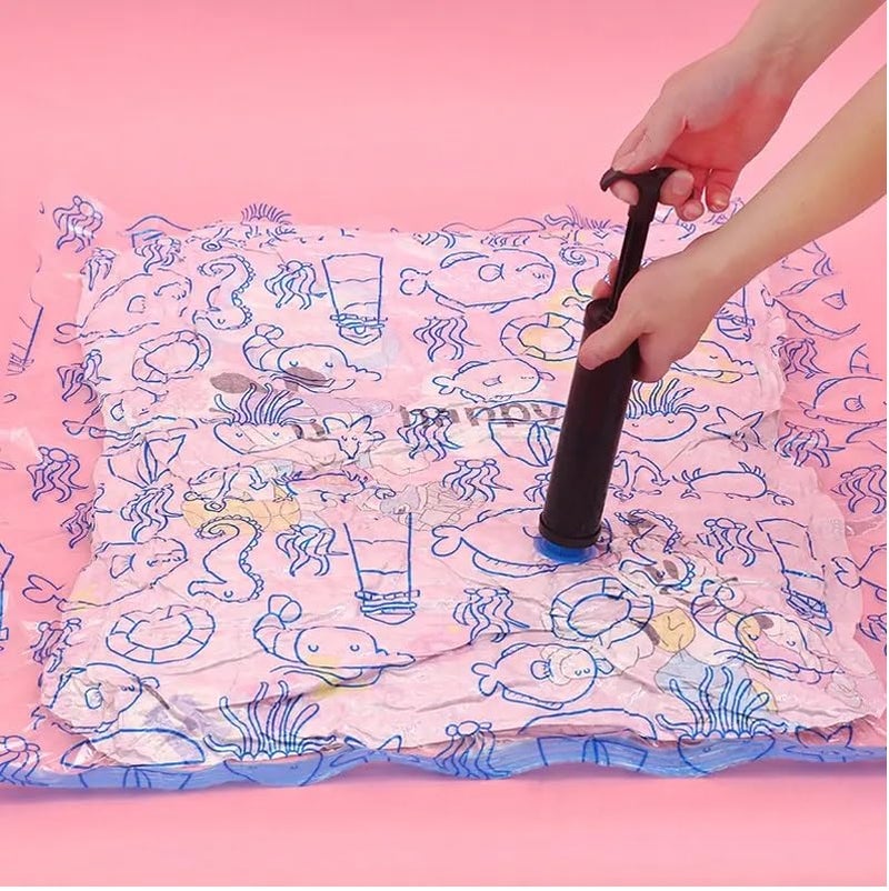 Printme Vacuum Storage Bags Space Saver Vacuum Seal Storage Bags for Clothes Clothing Comforters and Blankets 50 60cm 2 Pcs 60 80cm 2 Pcs 70 100cm 1 Pcs - Image 3