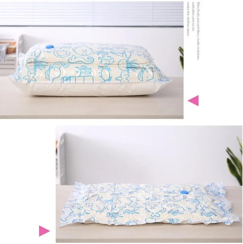 Printme Vacuum Storage Bags Space Saver Vacuum Seal Storage Bags for Clothes Clothing Comforters and Blankets 50 60cm 2 Pcs 60 80cm 2 Pcs 70 100cm 1 Pcs - Image 4