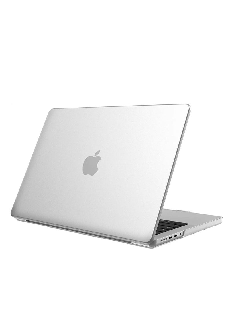 حافظة صلبة مطاطية متوافقة مع جهاز Macbook Pro الجديد مقاس 14 بوصة M3 A2918 A2992 M2 A2779 M1 A2442 Pro/Max Chip مع معرف اللمس، إصدار 2023-2021، هيكل صلب من البلاستيك، شفاف متجمد - Image 1