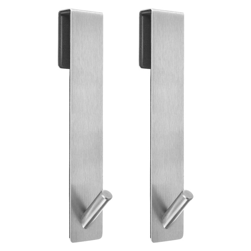 Kontoyo Shower Door Hooks75 InchExtended Over Door Hooks for Bathroom Frameless Glass Shower DoorStainless Steel Towel HooksHeavy Duty Rack Hooks for RobeTowel2 PackSilver