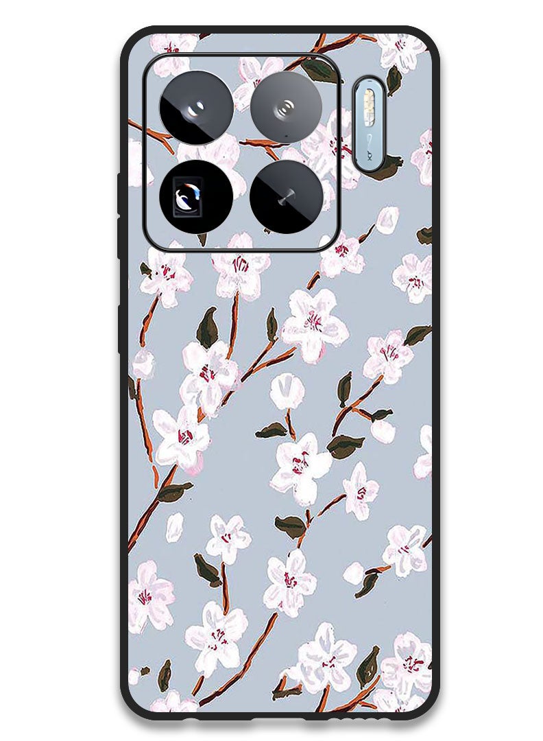 Theodor Case Compatible with Xiaomi 15S Pro 6.73 Inch Protection Shockproof Bumper Cover White Flower - Image 1