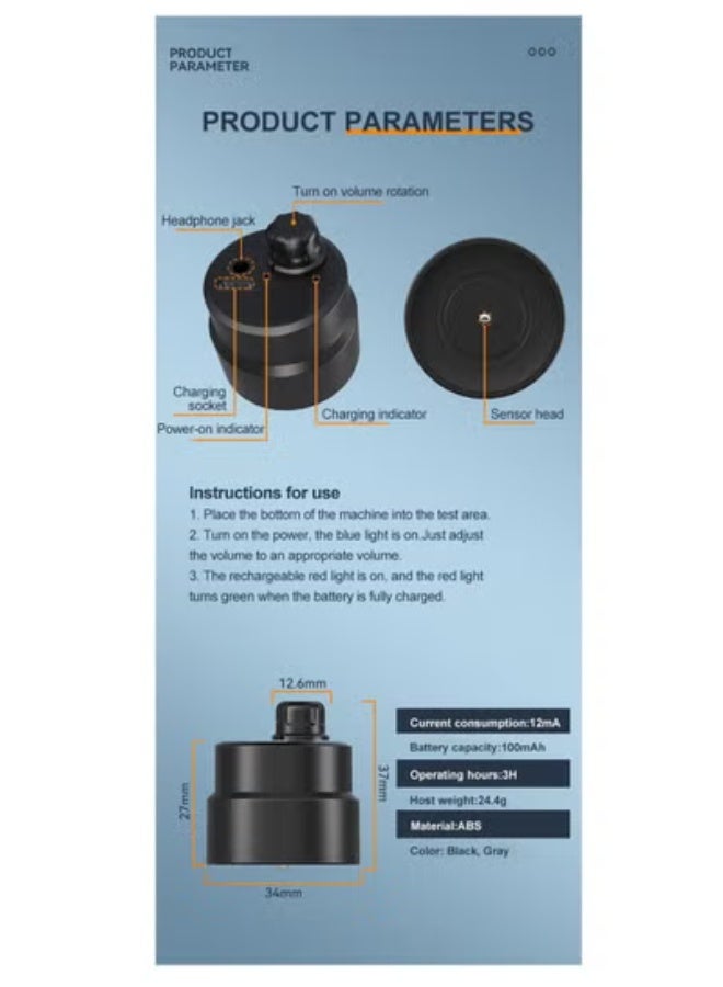 GULFLINK Microphone Audio Ear Listening Device Amplifier Water Leakage Detection - Image 2