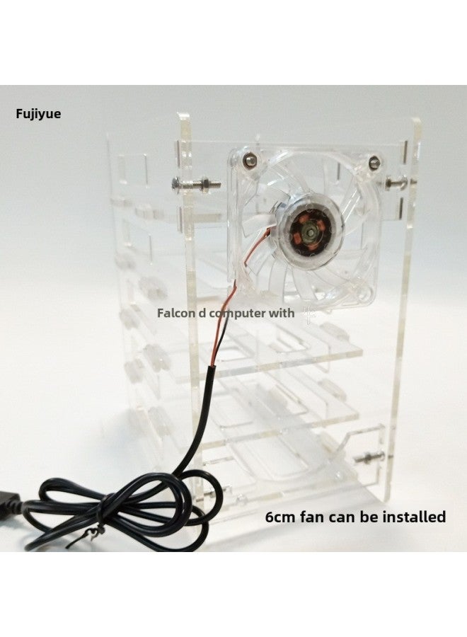 Mobile Placement Bracket Storage Rack 2.5 Inch Box Transparent Placement Rack Multi-layer Box-Color:5 Layers Of Transparent