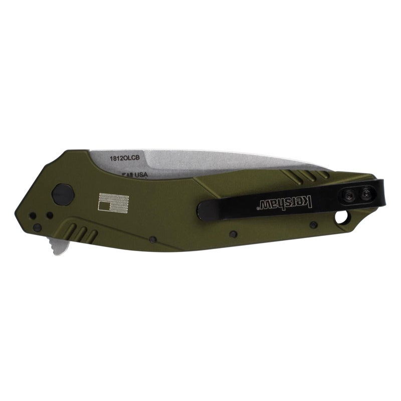 Kershaw Dividend Assisted Opening Knife Olive (3"" Composite) 1812Olcb - Image 2