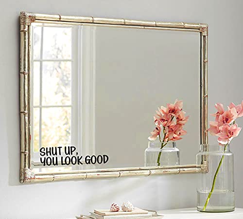MAZ DISTRIBUTIONS - Shut Up You Look Good Mirror Sticker – Vinyl Glass Decals – Waterproof Mirror Inspirational Stickers – Indoor and Outdoor Use - Motivational Sticker for Mirrors – MAZ 372 - Image 4