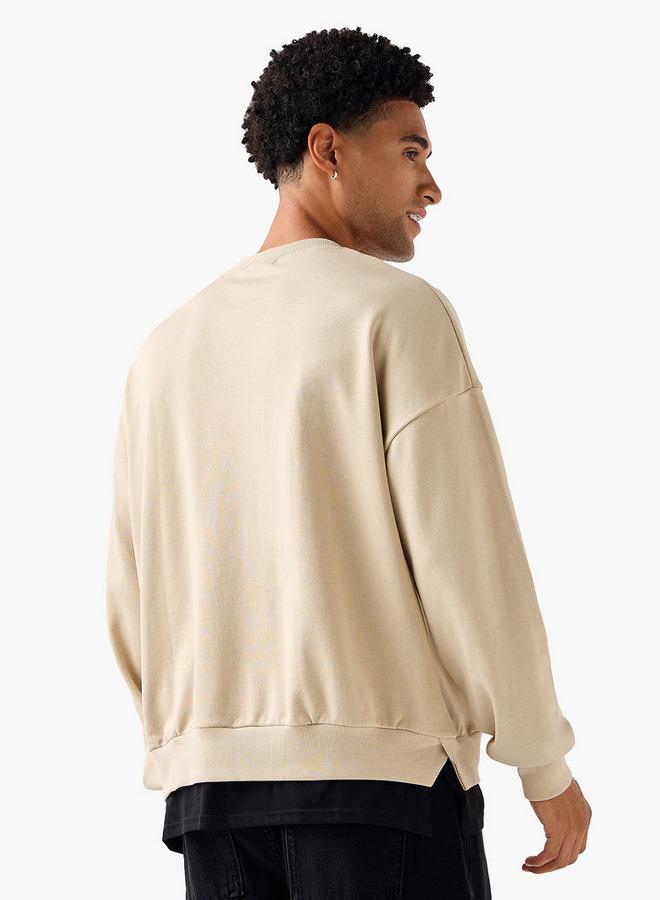 سبلاش فيڤ سويت شيرت رجالي واسع بطبعة نسر - Image 3