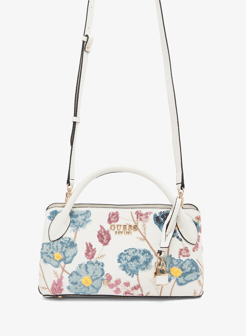 GUESS Zaria Small Girlfriend Satchel Bag - Image 1