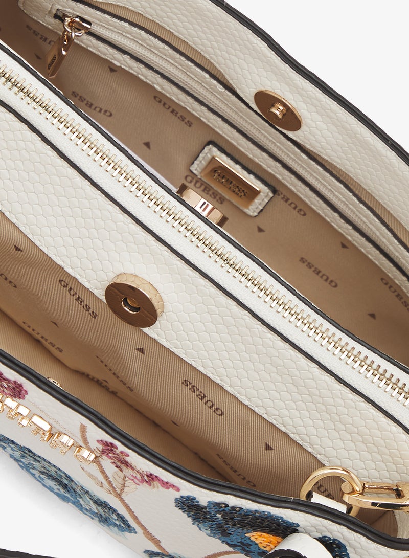 GUESS Zaria Small Girlfriend Satchel Bag - Image 5