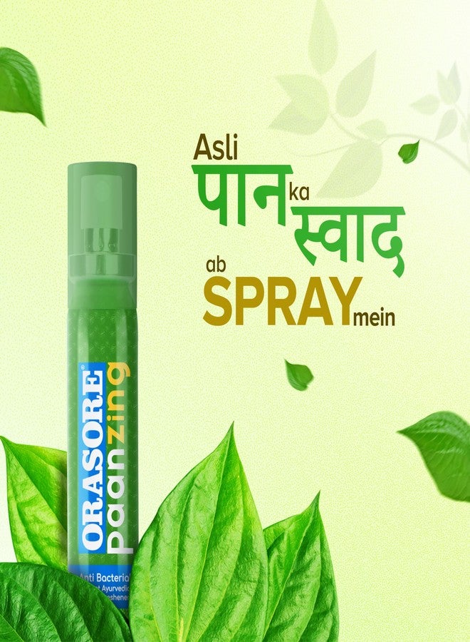ORASORE PaanZing & Shaandar Mint Mouth Freshener Combo | Orasore Breath Freshening Duo | Anti-Bacterial & Long Lasting | Zero Calories | Upto 200 Sprays | 15gm x 2 - Image 4