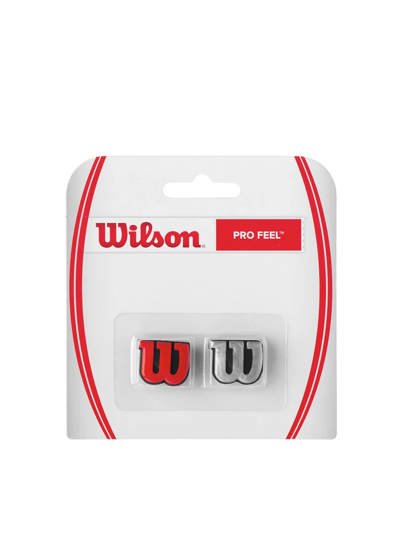 Pro Feel Tennis Dampeners - Pack of 2, Red/ Silver