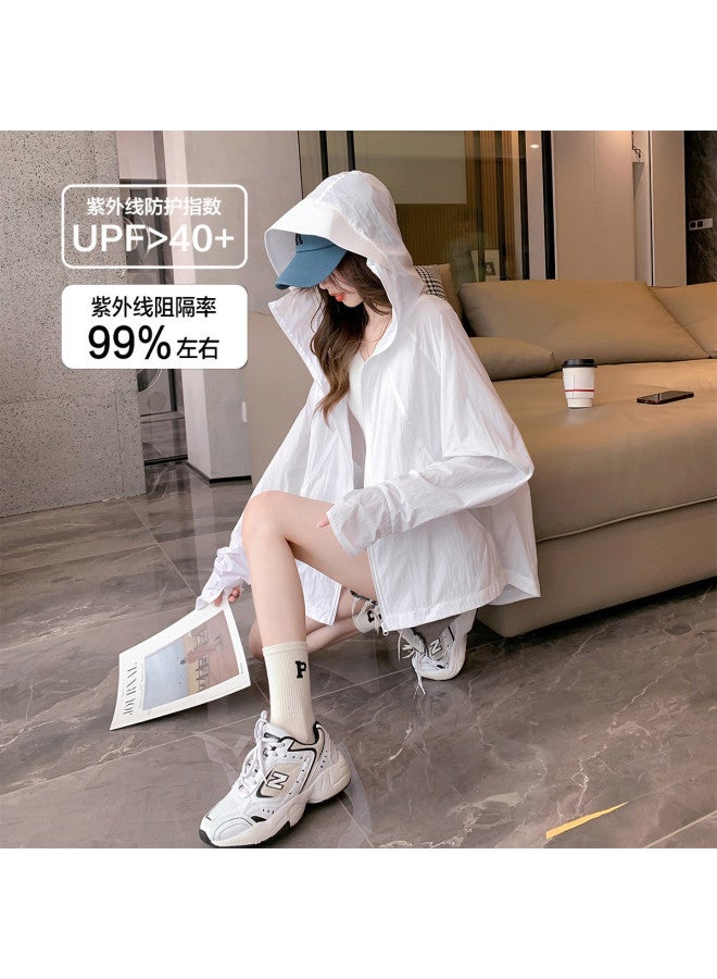 TonLion Summer Women's Hooded Short Sunscreen Jacket - Versatile Minimalist Korean Style Premium Fashion Trend - Image 2