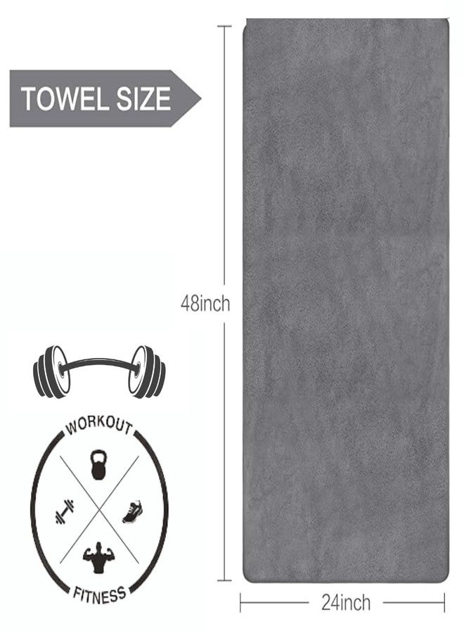 Microshine Microfiber Sports Towels (3-Pack) - Quick Drying, Ultra Absorbent, Lightweight Gym Towels for Workout, Fitness, Yoga, Travel - Grey - Image 4