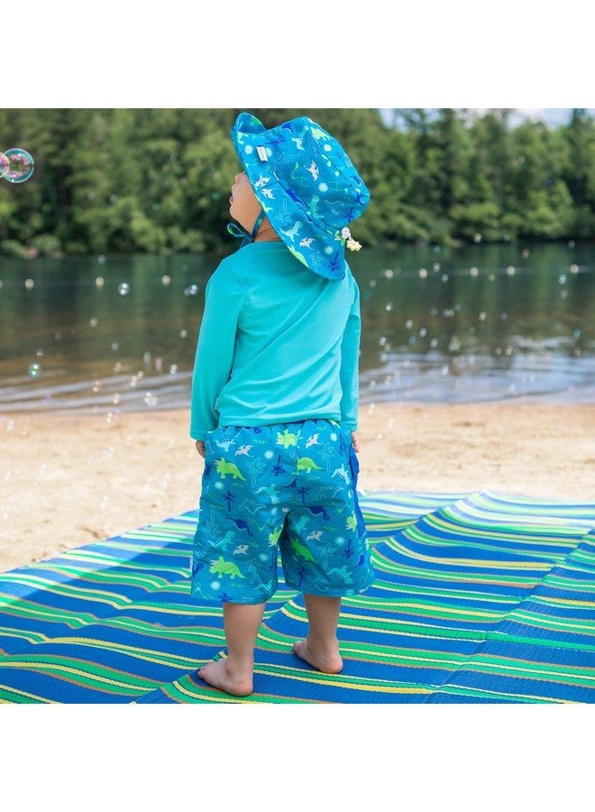 green sprouts i play. by green sprouts baby-boys Trunks with Built-in Reusable Swim Diaper,Aqua Dinosaurs,6mo - Image 3