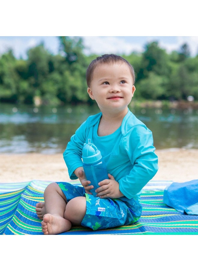 green sprouts i play. by green sprouts baby-boys Trunks with Built-in Reusable Swim Diaper,Aqua Dinosaurs,6mo - Image 2