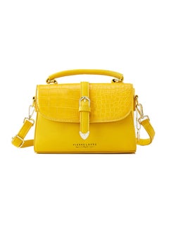 PIERRE LOUES Women's Cross-Body Bags Yellow Chain Bag Handbags for Women,Lightweight Crossbody Designer Shoulder Bag Purse,Ladies Fashion Phone Bag，Adjustable Strap PU Leather with Multi Zipper Pockets  - Image 1