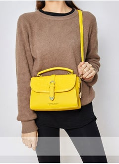 PIERRE LOUES Women's Cross-Body Bags Yellow Chain Bag Handbags for Women,Lightweight Crossbody Designer Shoulder Bag Purse,Ladies Fashion Phone Bag，Adjustable Strap PU Leather with Multi Zipper Pockets  - Image 3