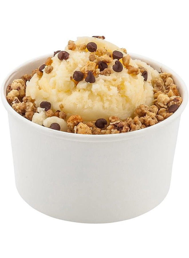 SNH Packing 8 oz White Ice Cream Cups for Hot or Cold Food – Pack of 25 – Perfect for Sundae, Frozen Yogurt, and Party Treats  - Image 1