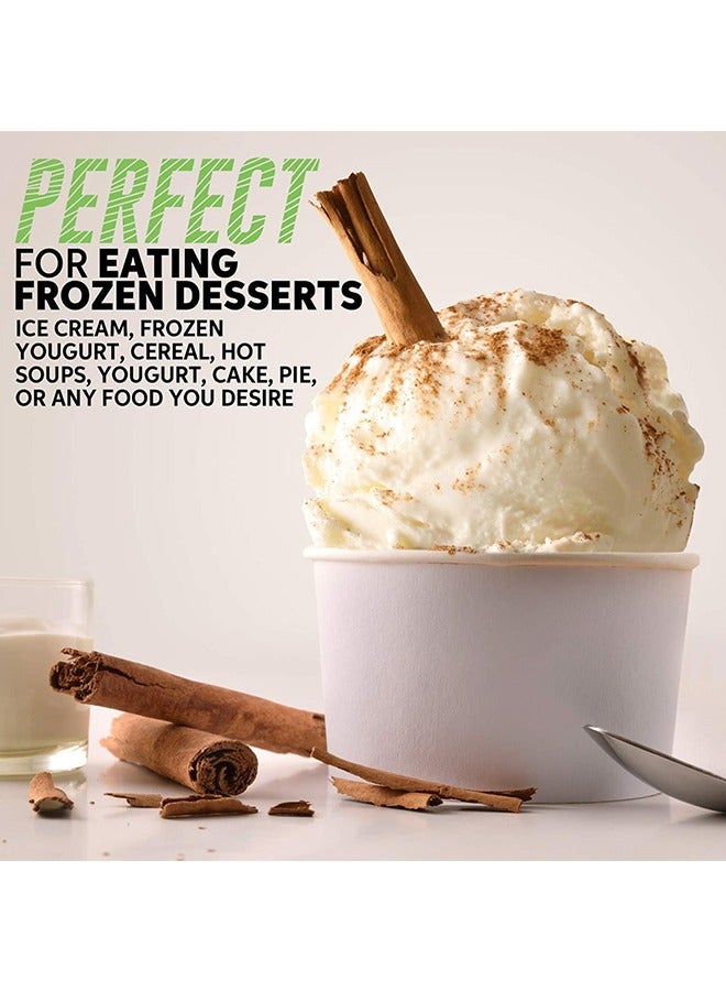SNH Packing 8 oz White Ice Cream Cups for Hot or Cold Food – Pack of 25 – Perfect for Sundae, Frozen Yogurt, and Party Treats  - Image 5